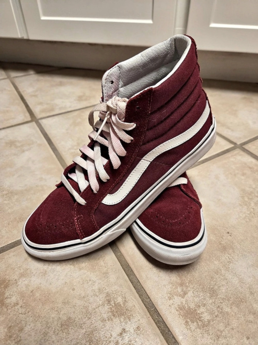 Stranger Things (ASO Max) Screen Accurate Vans Sk-8 Hi Slim in Windsor Wine